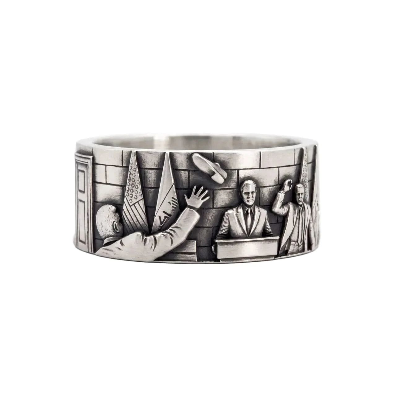 "Farewell Kiss" Ring - Half Width - 925. or Stainless steel GOLD PLATED - Image 5