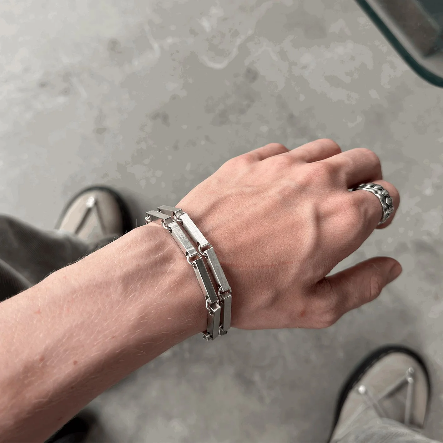 FUNDAMENTAL Industrial Matte Bracelet – 925 Sterling Silver - Image 2