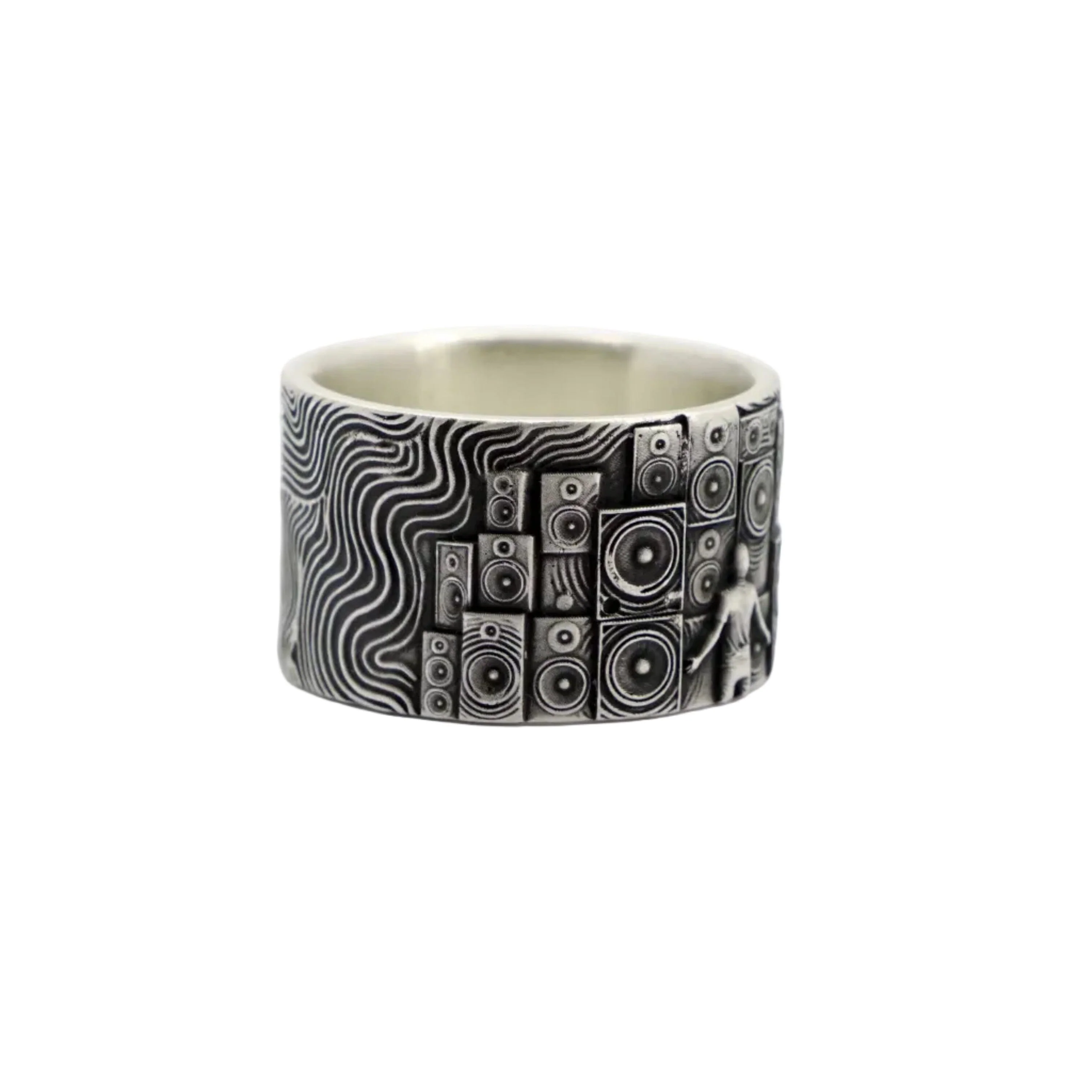 SONITUS Ring - Handcrafted in Oxidized 925 Sterling Silver - Image 3
